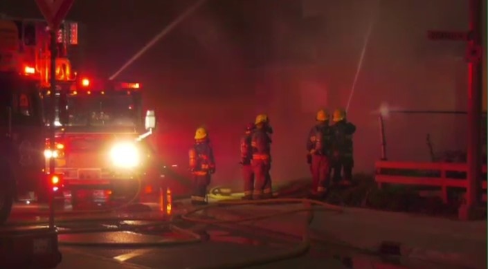 Monday morning fire causing road closures, poor visibility on Disraeli Freeway