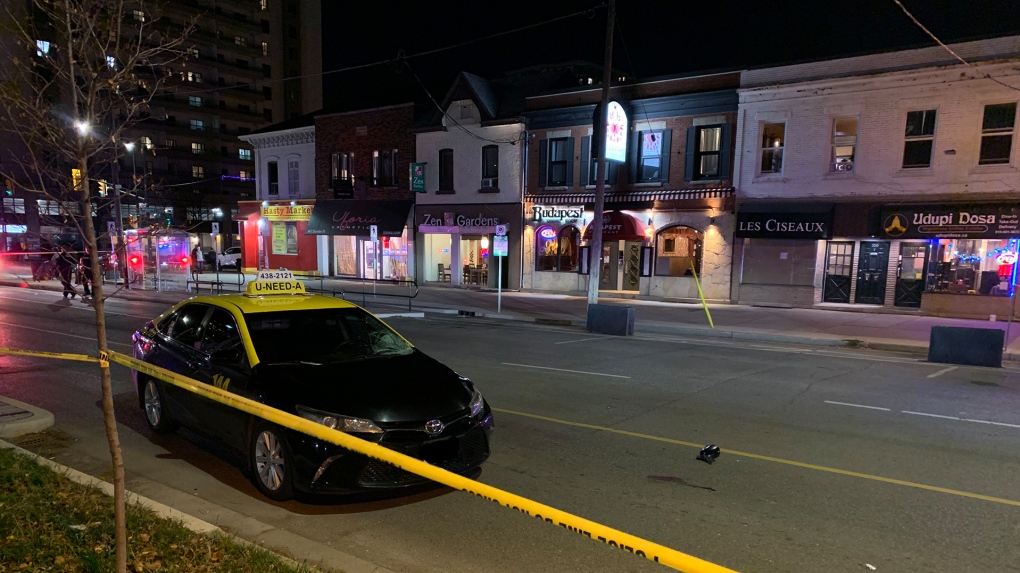 Two pedestrians struck by car, Dundas Street between Waterloo and Colborne closed