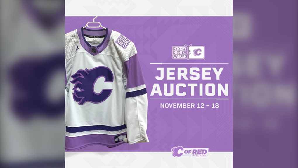 Official Calgary Flames Levelwear Hockey Fights Cancer Richmond T