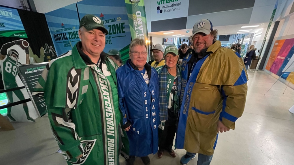 'This is what Manitoba's all about': Blue Bomber fans descend on Regina for 109th Grey Cup
