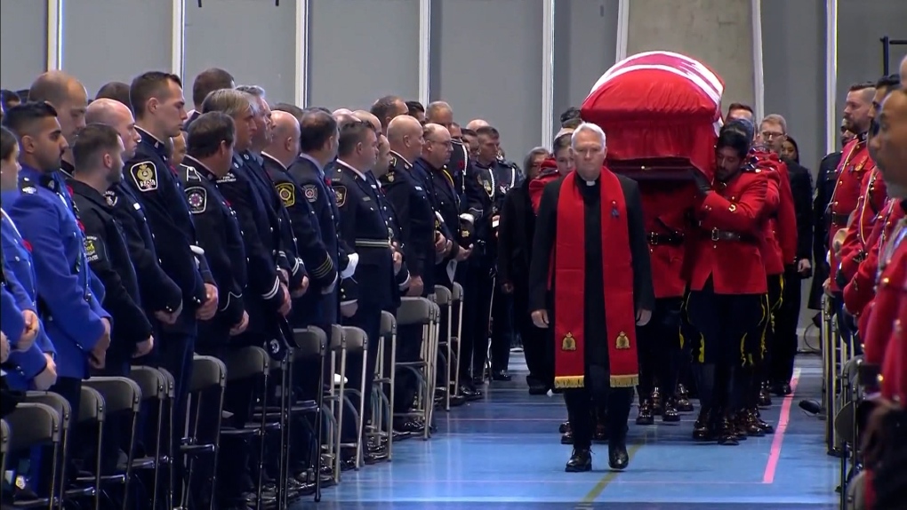 'Always a hero': Thousands pay respects to fallen B.C. RCMP officer Shaelyn Yang