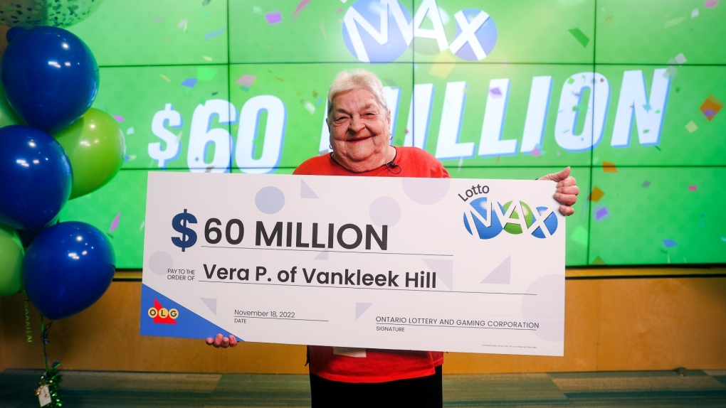 Lotto Max Jackpot: una mujer del este de Ontario, de 83 años, gana un premio de $60 millones