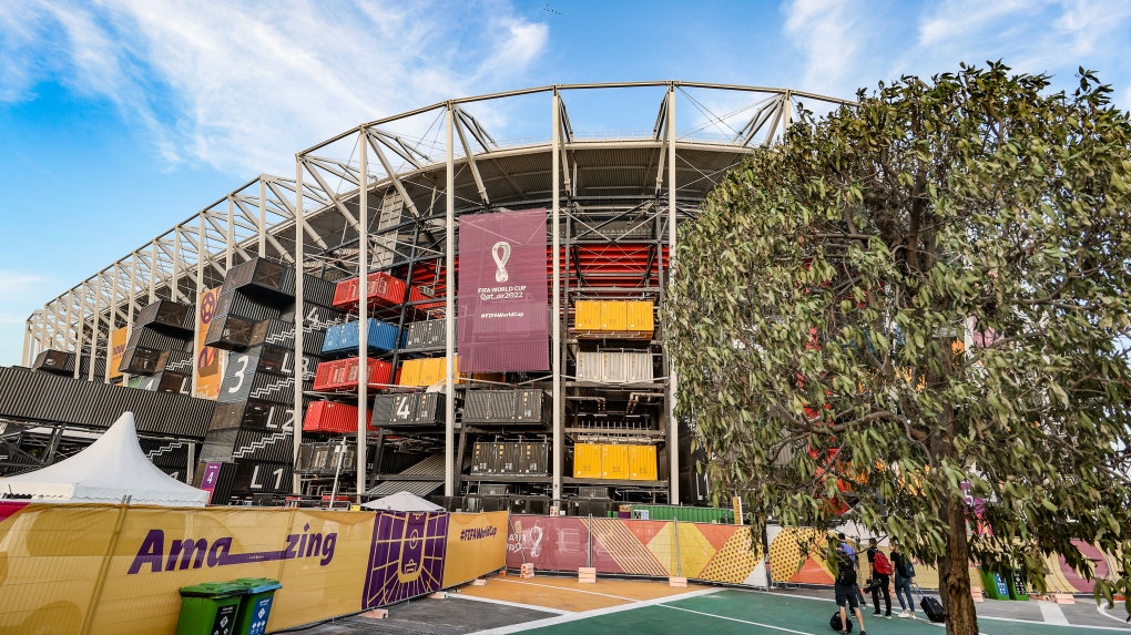 Illustration picture shows the stadium 974 ahead of a soccer game between Portugal and Ghana, in Group H of the FIFA 2022 World Cup in Doha, State of Qatar on Thursday 24 November 2022. BELGA PHOTO BRUNO FAHY