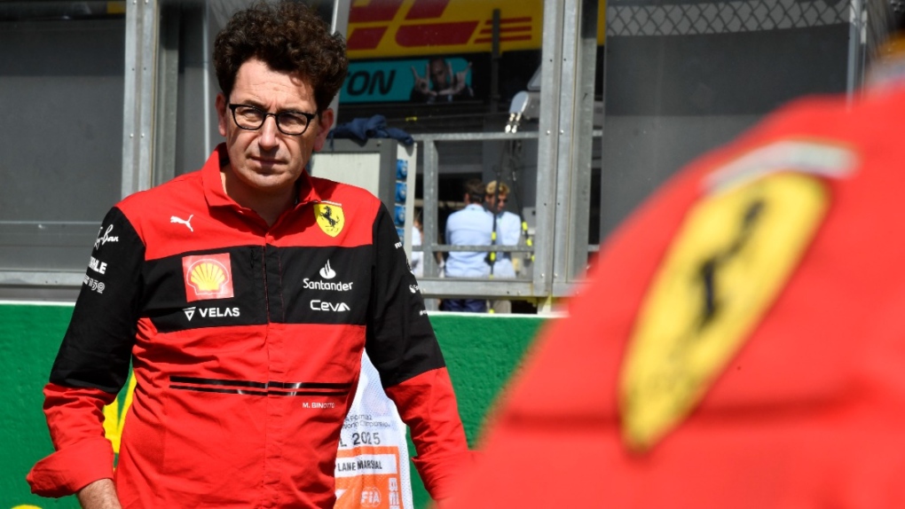 Ferrari Team Principal Mattia Binotto at the Spa-Francorchamps racetrack, on Aug. 28, 2022. (Geert Vanden Wijngaert / AP) 
