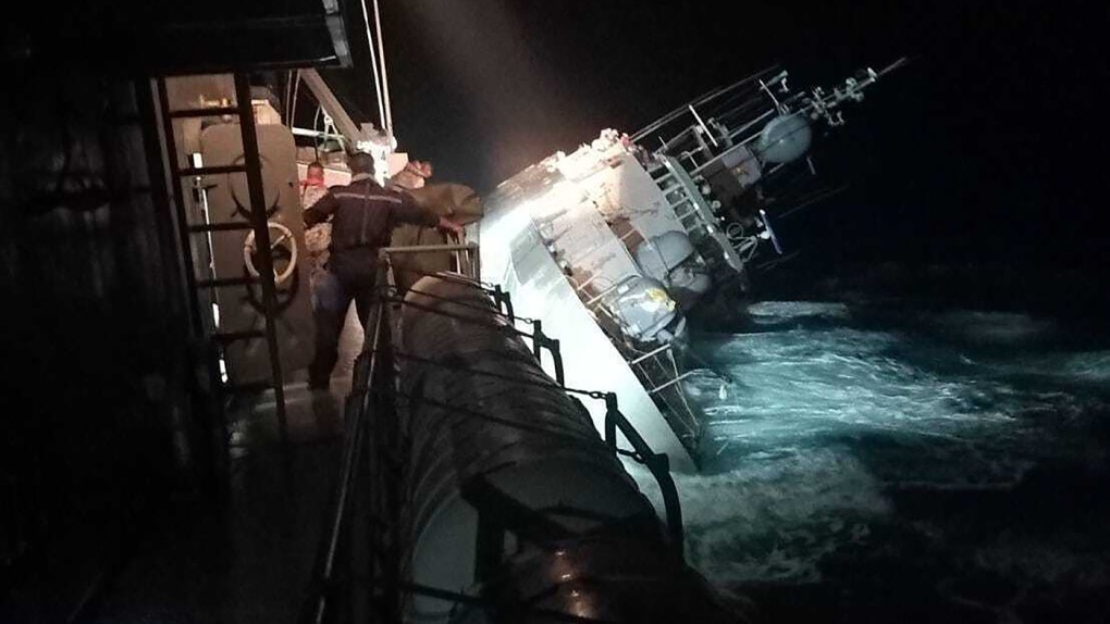 Thai navy ship sinks, rescue underway for sailors in water
