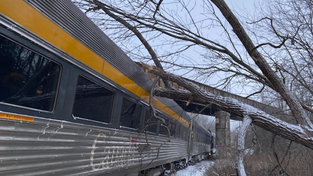 Hundreds of passengers were left stranded for hours on a Via Rail train due to extreme weather conditions.