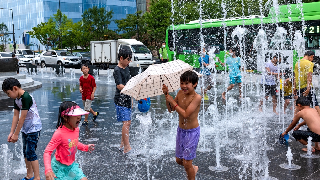 South Korea passed a new law on Thursday that aims to standardize how age is calculated in the country. Children play in Gwanghwamun Square in Seoul, South Korea, on August 17. (Chris Jung/NurPhoto/Getty Images/File)
