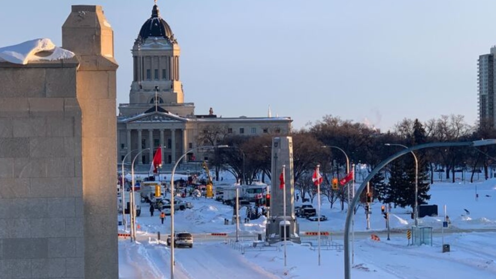 Protesters outside Manitoba legislature say they will comply with police order