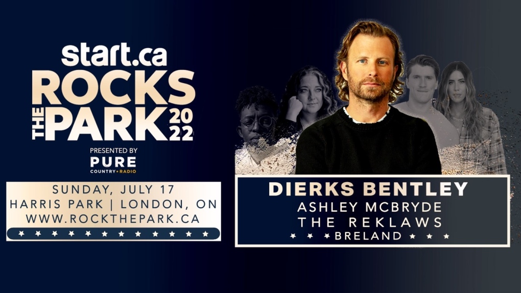 Dierks Bentley to headline Sunday Rock the Park show