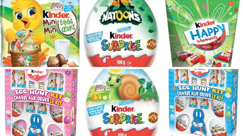Certain Kinder brand chocolate products recalled due to possible Salmonella. (Source: Government of Canada / Recalls and safety alerts)