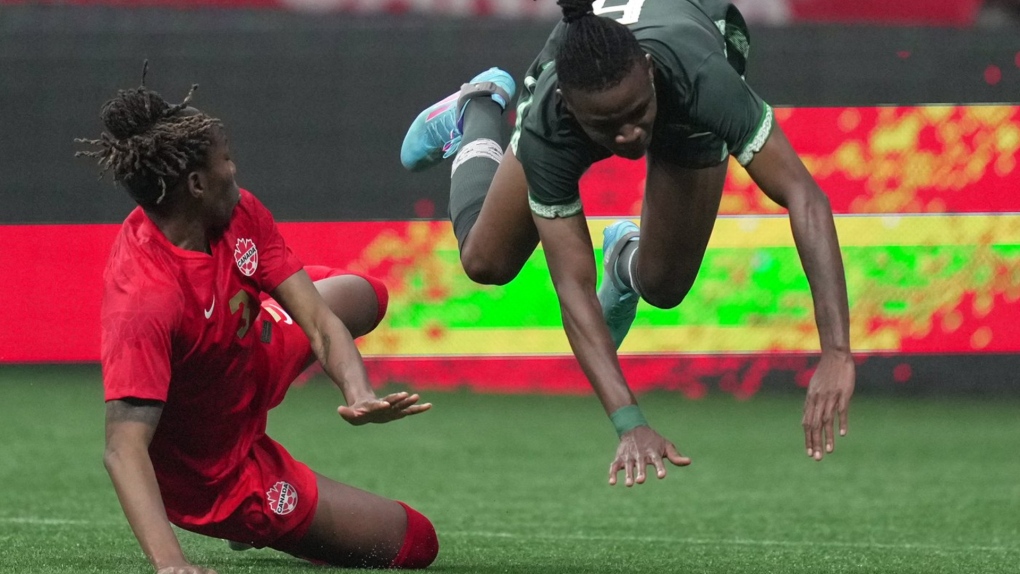 Canada celebrates Olympic gold with a 2-0 win over Nigeria in the women’s soccer friendly