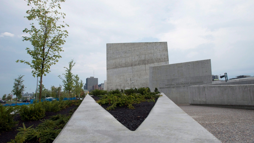 The National Holocaust Monument is seen before the official opening ceremony in Ottawa, Wednesday, September 27, 2017. THE CANADIAN PRESS/Adrian Wyld