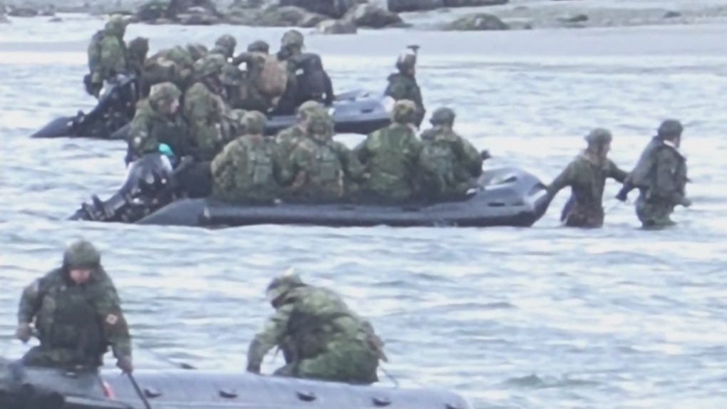 Canadian military storms Vancouver Island beach for large-scale exercise
