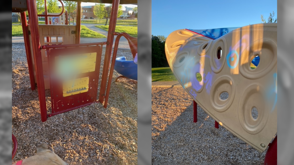 Hate markings deface public playground in London, Ont.