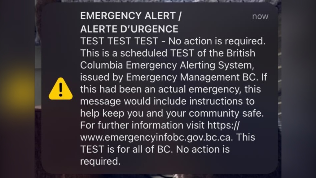 La Colombie-Britannique testera son système d’alerte d’urgence mercredi