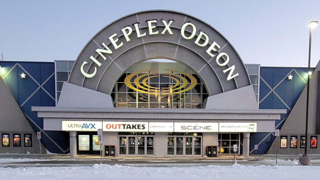 A Cineplex Odeon Cinema is shown in Oshawa on Friday January 21, 2022. THE CANADIAN PRESS/Doug Ives