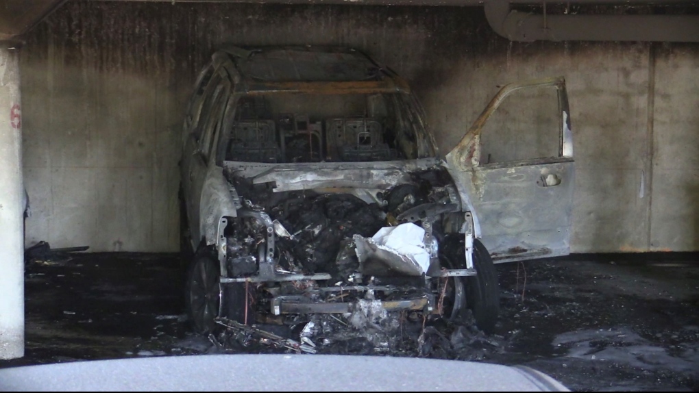 'Boom, boom, boom': London police and fire investigating suspicious car fire in parking garage