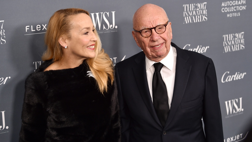 Fox News chairman and CEO Rupert Murdoch and wife Jerry Hall attend the WSJ. Magazine 2017 Innovator Awards at The Museum of Modern Art on Nov. 1, 2017, in New York. (Photo by Evan Agostini/Invision/AP, File)