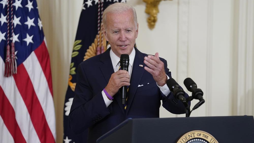FILE - U.S. President Joe Biden speaks during an event in the East Room of the White House, Aug. 10, 2022, in Washington. (AP Photo/Evan Vucci, File)