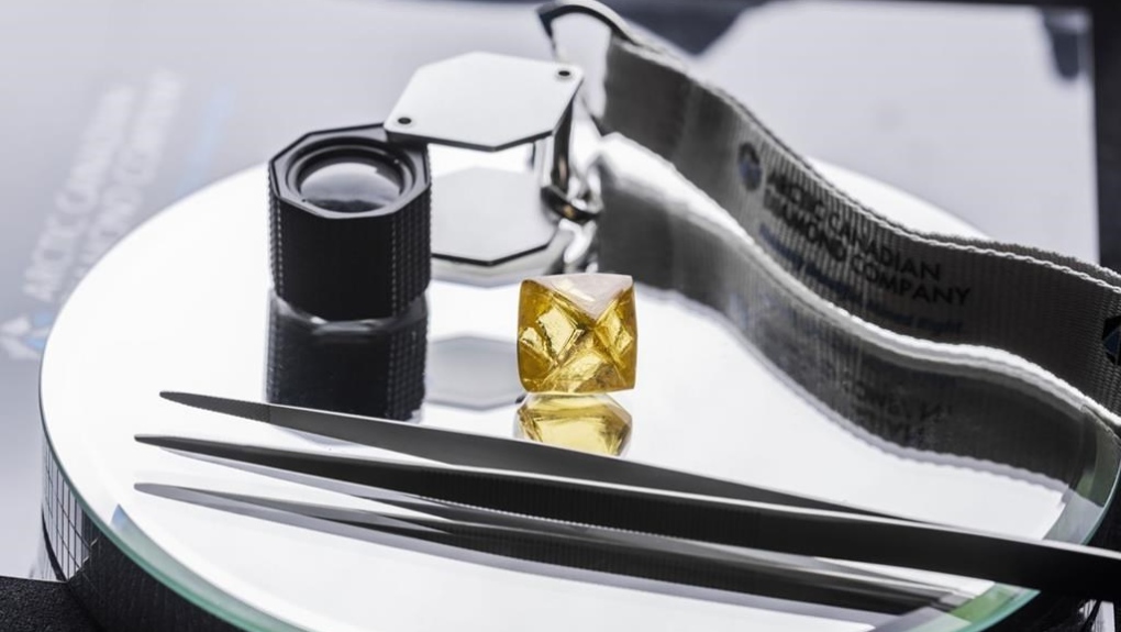The Arctic Canadian Diamond Company says the 71.26-carat diamond was recovered from its Ekati mine on Aug. 25, 2022. THE CANADIAN PRESS/HO- Arctic Canadian Diamond Company