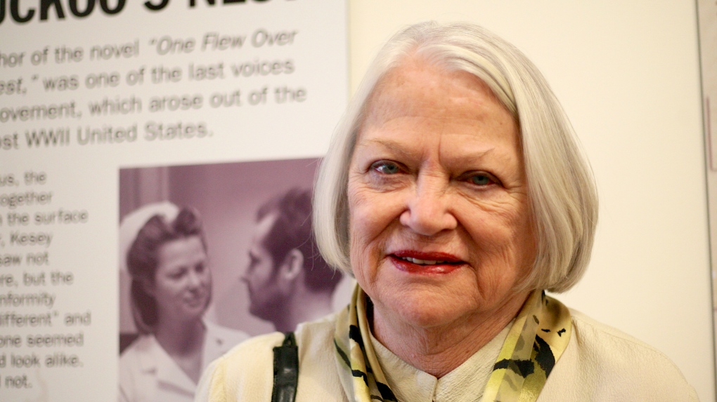 FILE - Academy Award winning actress Louise Fletcher, who played Nurse Ratched in "One Flew Over the Cuckoo's Nest," which was filmed at the Oregon State Hospital, was a featured guest at the grand opening on Oct. 6, 2012. Fletcher died Friday, Sept. 23, 2022, at age 88. (Eilise Ward/The Oregonian via AP, File)