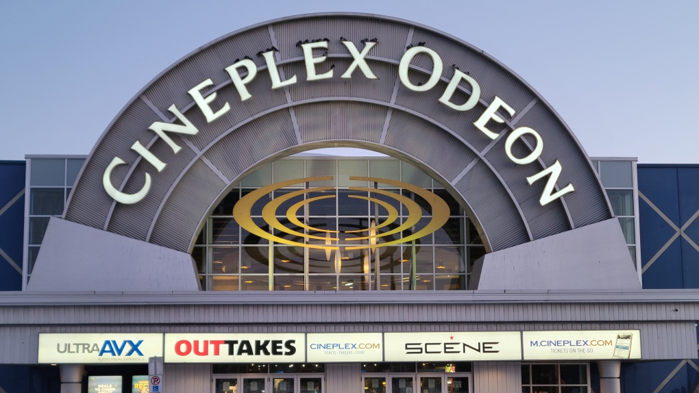 A Cineplex Odeon Cinemas is shown in Oshawa on Friday January 21, 2022. THE CANADIAN PRESS/Doug Ives
