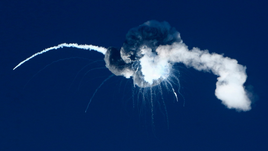 FILE - A rocket launched by Firefly Aerospace, the latest entrant in the New Space sector, is seen exploding minutes after lifting off from the central California coast on Thursday, Sept. 2, 2021. (AP Photo/Matt Hartman)