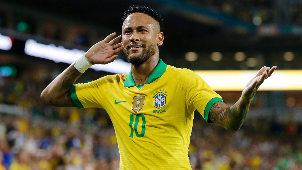 Later this year, Neymar Jr., pictured here in Miami in 2019, is looking to lead Brazil to their first World Cup title in 20 years. (Michael Reaves/Getty Images/CNN)
