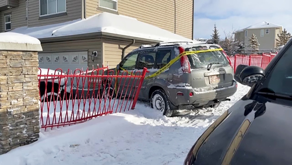 SUV slides into side of northwest Calgary home Saturday morning