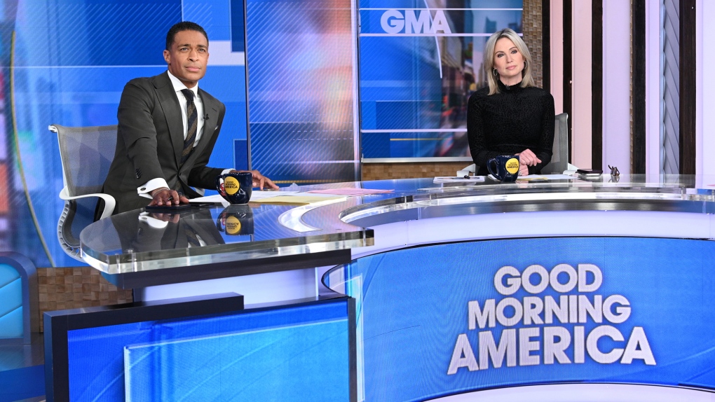 T.J. Holmes and Amy Robach, the anchors of GMA 3, are in the final stages of negotiating an exit from the network after photos surfaced last year of the pair engaged in an apparent romantic relationship. (Paula Lobo/Disney General Entertainment Con/ABC/Getty Images/CNN)