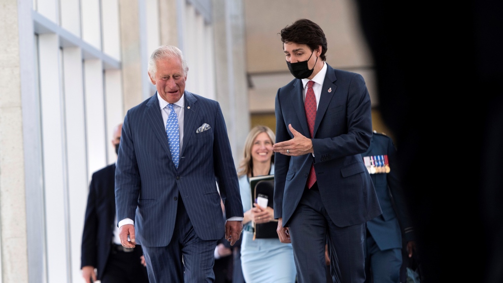 Prime Minister Justin Trudeau talks climate change with King Charles