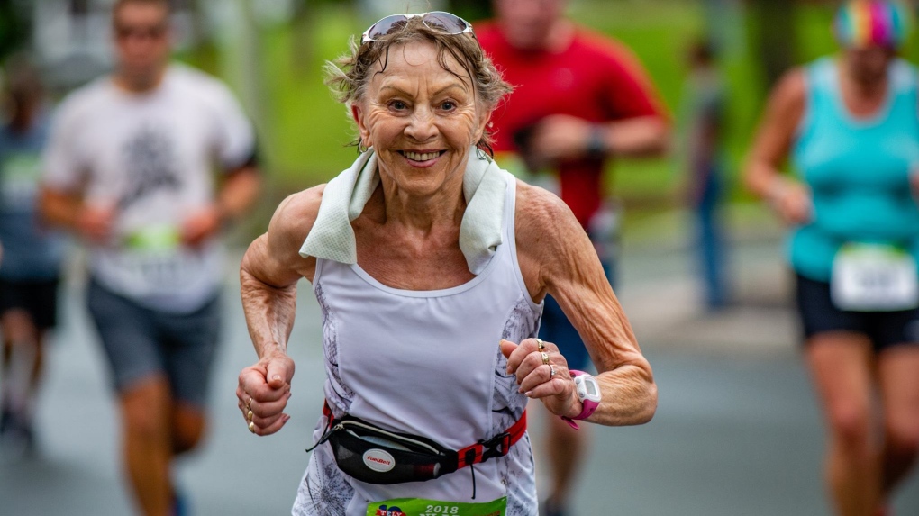 Florence Barron, 85, runs Cape to Cabot course