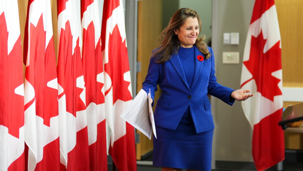 Freeland to table housing and affordability-focused fall economic statement Nov. 21