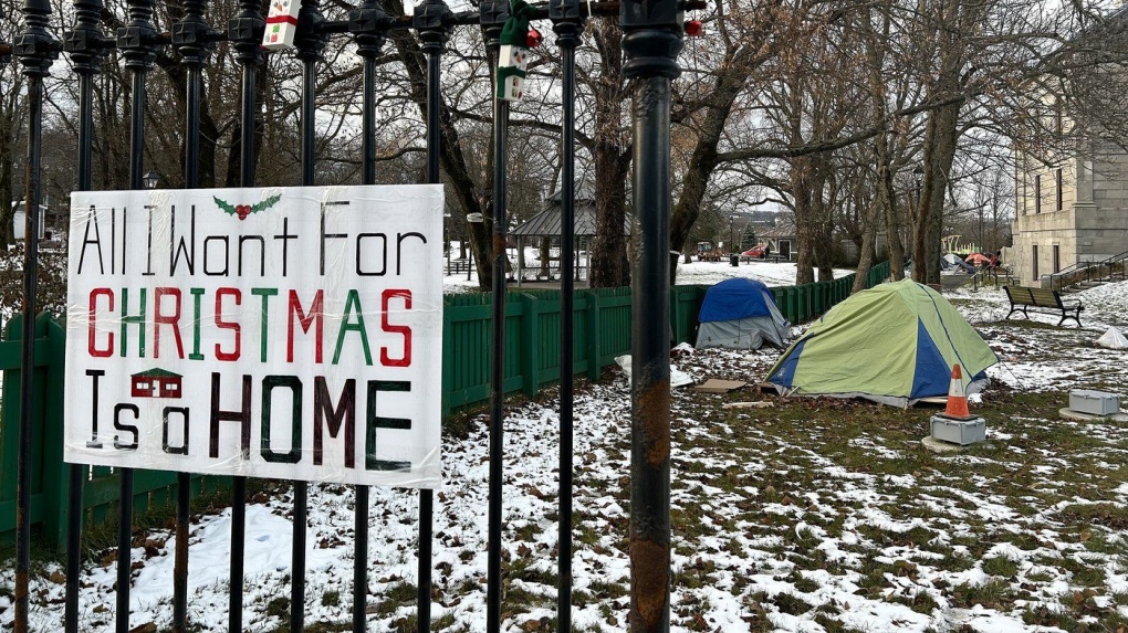 As homeless encampments spread across Canada, advocates say programs that find vulnerable people a spot in low-income or supportive housing are completely full. A tent is shown in an encampment in front of the Colonial Building in St. John's, Friday, Dec. 1, 2023. THE CANADIAN PRESS/Sarah Smellie