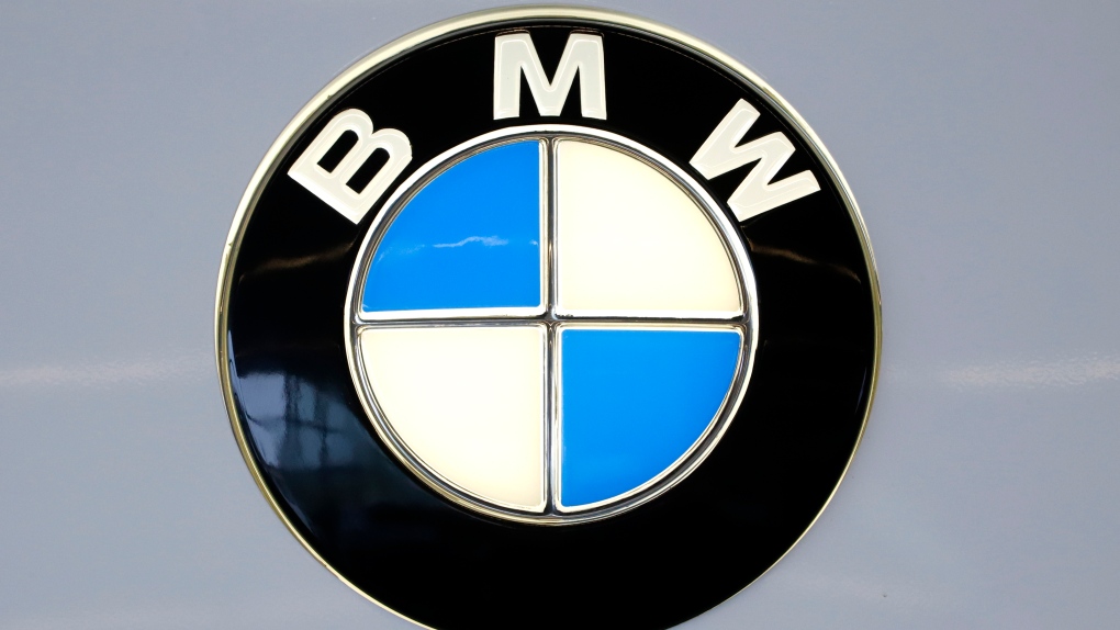 This is the BMW logo on display at the 2020 Pittsburgh International Auto Show Thursday, Feb.13, 2020 in Pittsburgh. BMW is recalling a small number of SUVs in the U.S., Saturday, Dec. 2, 2023, because the driver's air bag inflators can blow apart in a crash, hurling metal shrapnel and possibly injuring or killing people in the vehicles. (AP Photo/Gene J. Puskar, File)
