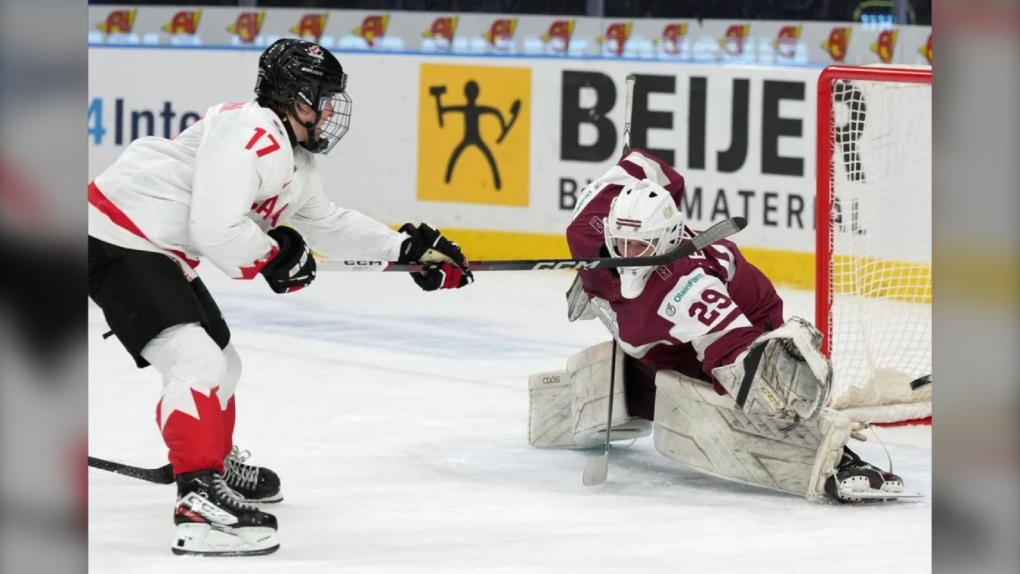 Macklin Celebrini's five-point performance leads Canada over Latvia at world juniors