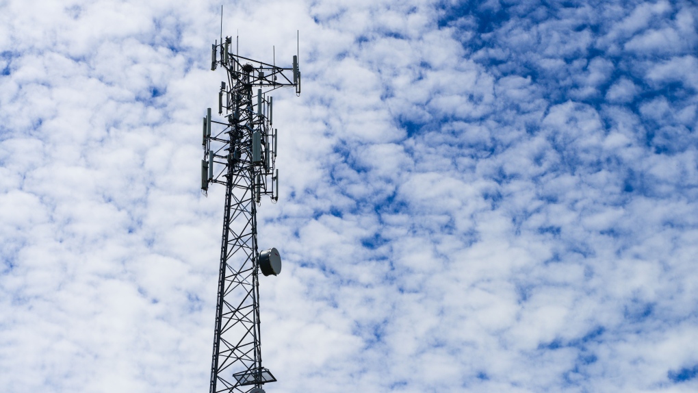 A cell tower is pictured in rural Ontario on Wednesday, July 15, 2020. (THE CANADIAN PRESS/Sean Kilpatrick)
