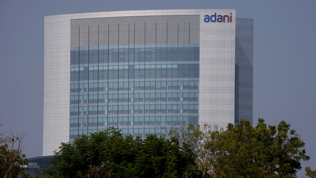 The building of Adani Corporate House is seen in Ahmedabad, India, Friday, Jan. 27, 2023. (AP Photo/Ajit Solanki)