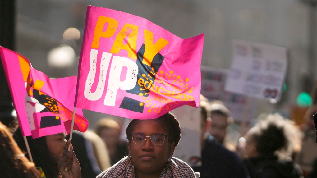 Day of disruption in U.K. as up to half a million join walkout