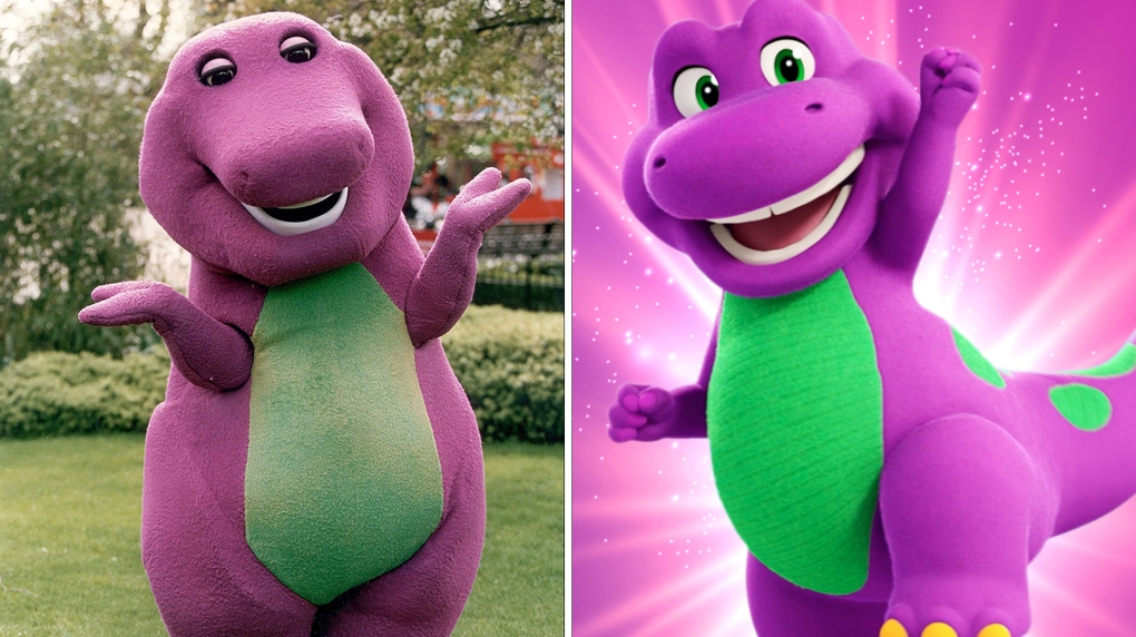 Barney the purple dinosaur is back and he has a new look