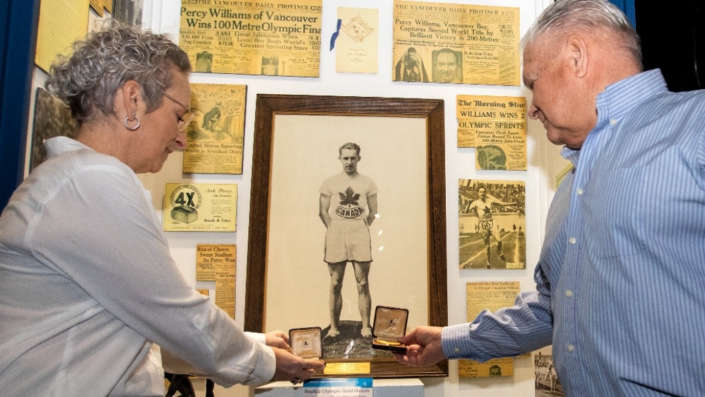 Olympic gold medals won by Percy Williams replaced 43 years after theft