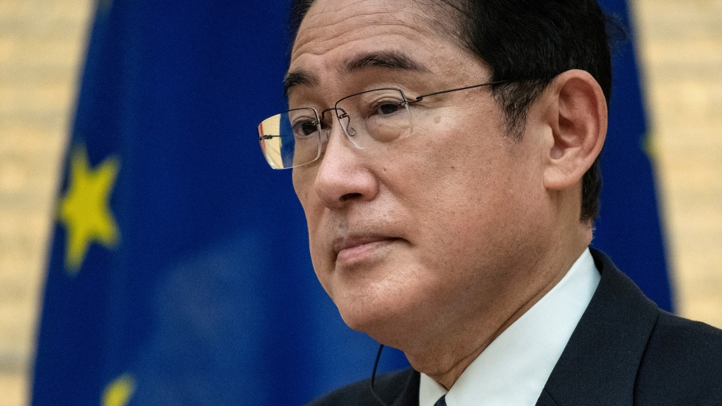 Japanese Prime Minister Fumio Kishida listens as he takes part in a press conference in Tokyo, Monday, Jan. 30, 2023. (Richard A. Brooks/Pool Photo via AP) 