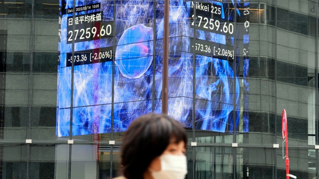 Asian shares fall, European markets mixed amid bank worries