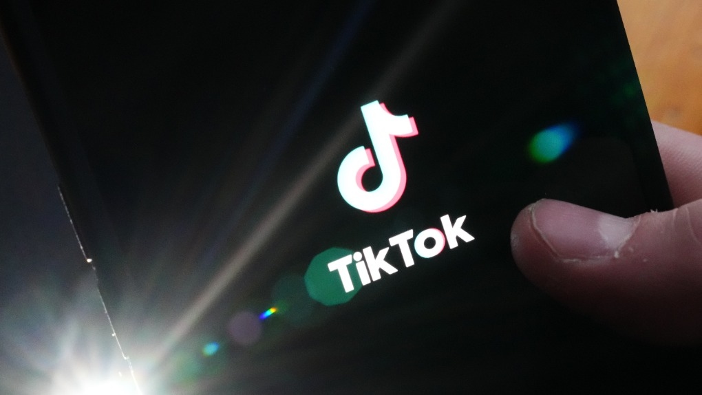The TikTok startup page is displayed on an iPhone in Ottawa on Monday, Feb. 27, 2023. THE CANADIAN PRESS/Sean Kilpatrick