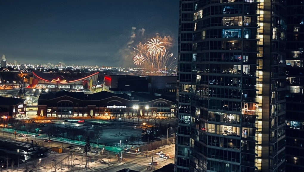 Why were there fireworks in Calgary last night?