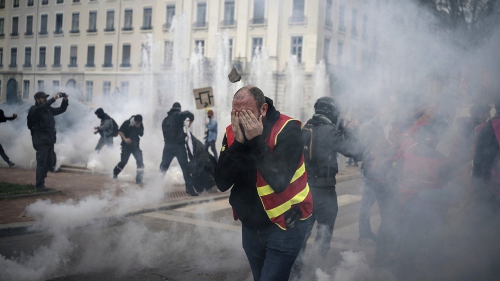 1 million march in France, unions call new pension protests