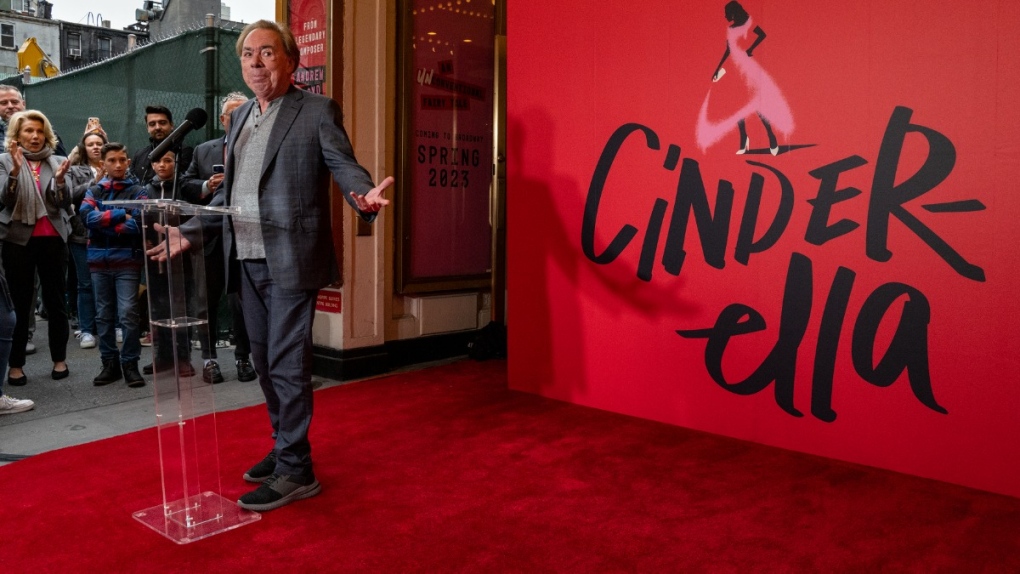 Composer Andrew Lloyd Webber speaks about 'Bad Cinderella' at the Imperial Theatre in New York, on Oct. 3, 2022. (Craig Ruttle / AP) 