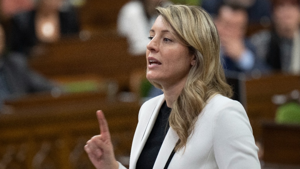 Foreign Affairs Minister Melanie Joly rises during Question Period, on March 23, 2023. (Adrian Wyld / THE CANADIAN PRESS)