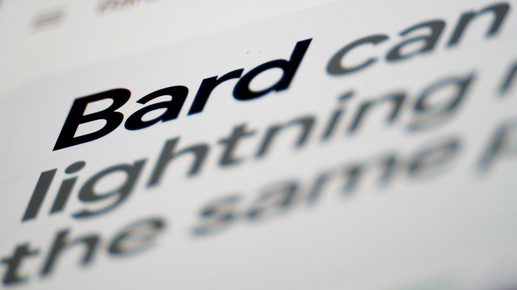 A portion of Google's Bard website is shown in Glenside, Pa., Monday, March 27, 2023. The recently rolled-out bot dubbed Bard is the internet search giant's answer to the ChatGPT tool that Microsoft has been melding into its Bing search engine and other software. (AP Photo/Matt Rourke)