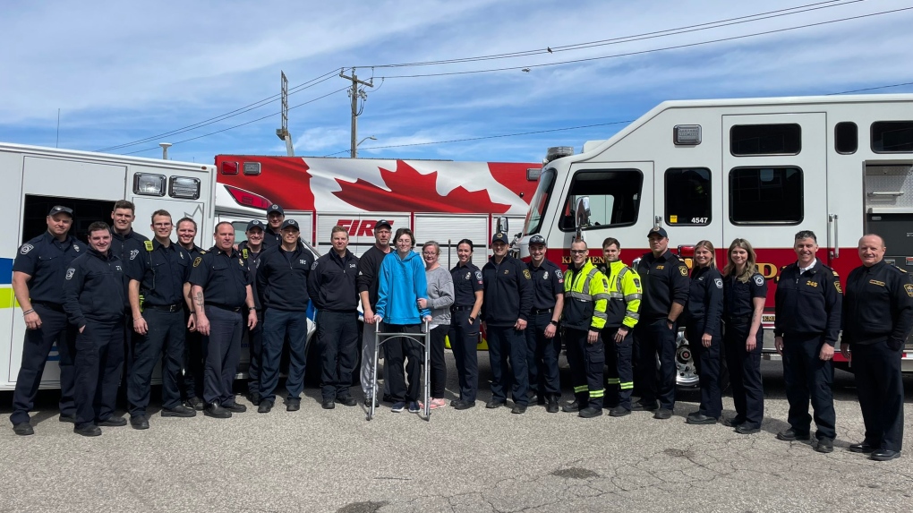 'Fairly emotional for everybody': Teen struck by LRT visits emergency crews who rescued him